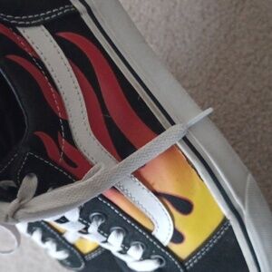 VANS Old Skool Flames Skateboard Shoes Sneakers Men's Size 9.5